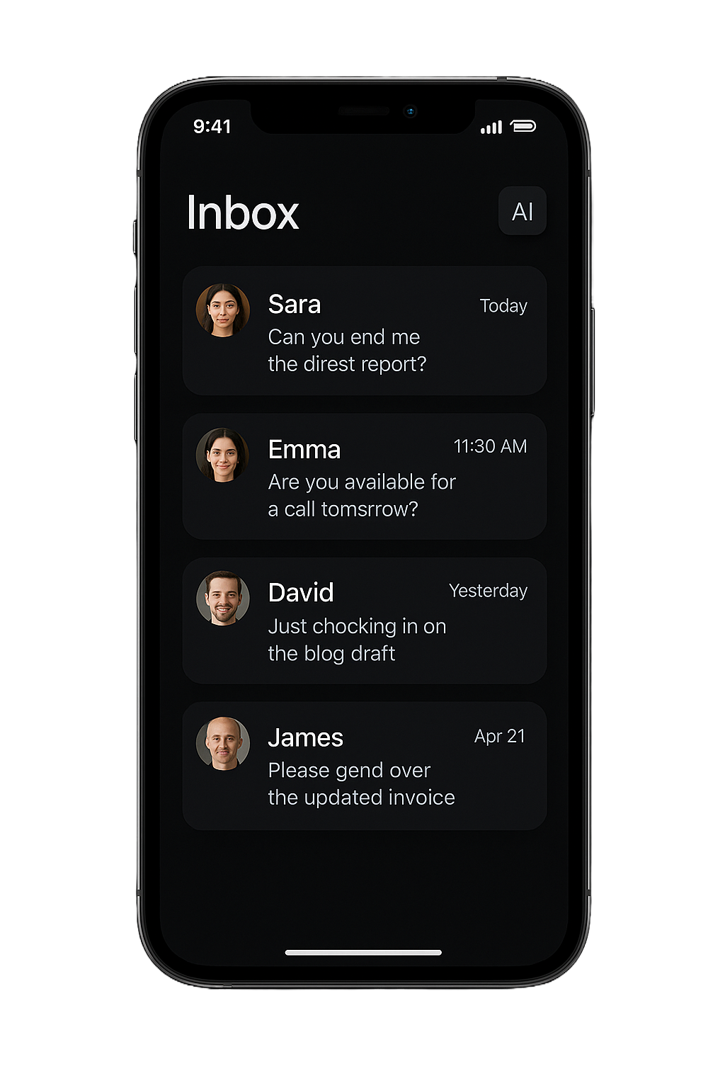 Inbox App Screenshot