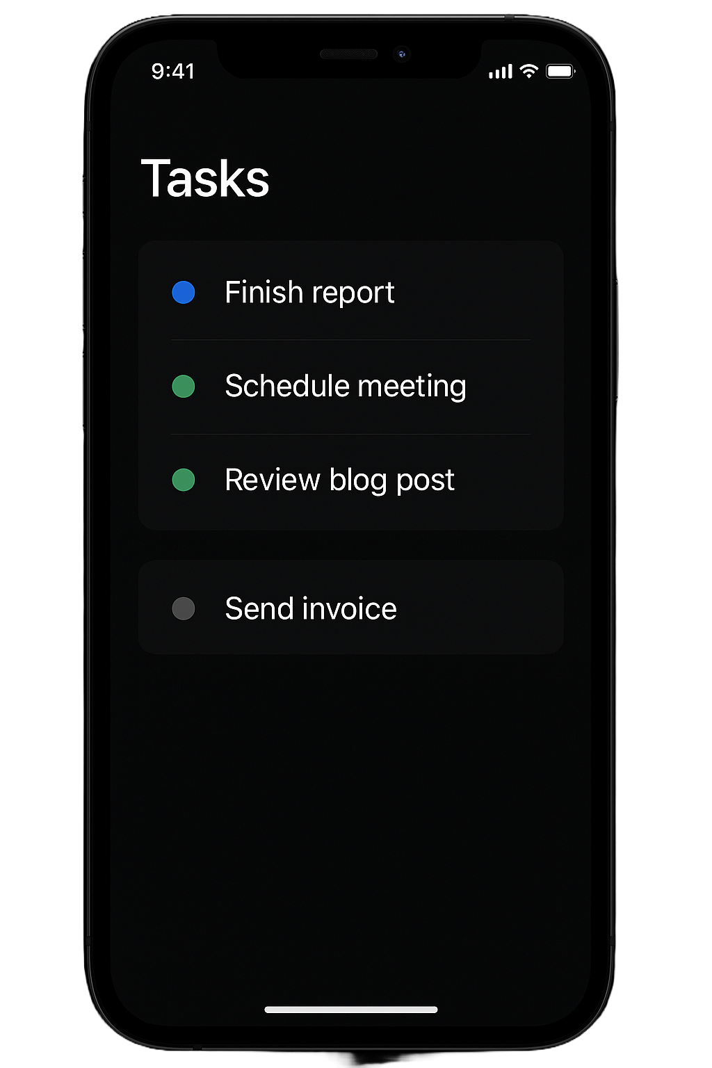 Tasks App Screenshot